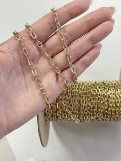 Цепь по 100 светлое золото 1метр