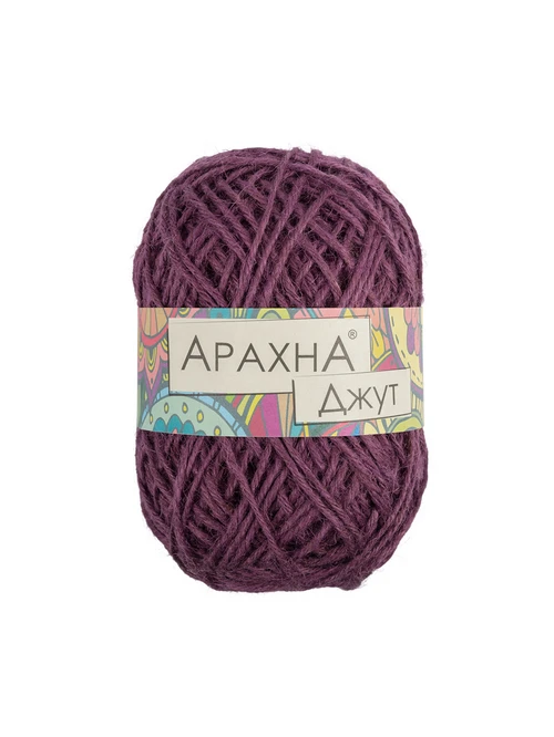 Пряжа Arachna Jute 100г 012 темно сиренев - фото 1