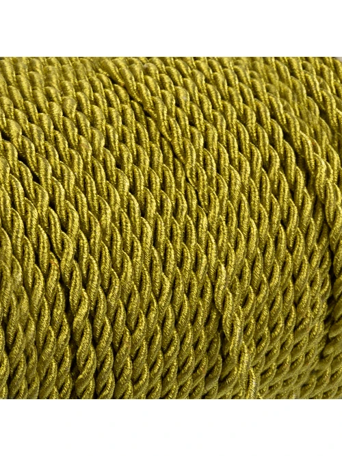Шнур витой 5мм GC-053m золото 1м - фото 4