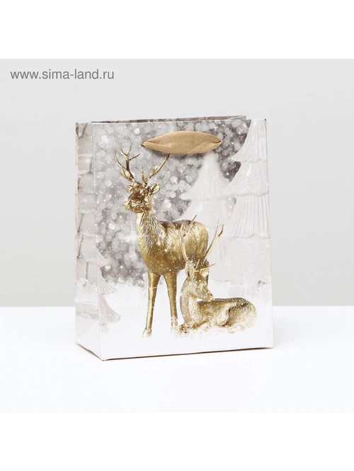Пакет с ручками 11.5х14.5х6см 5001128 НГ ассорти - фото 1
