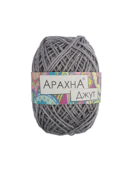 Пряжа Arachna Jute 100г 007 св серый - фото 1