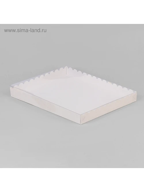 Коробка для печенья белая 2554391 23.5х30х3см - фото 1