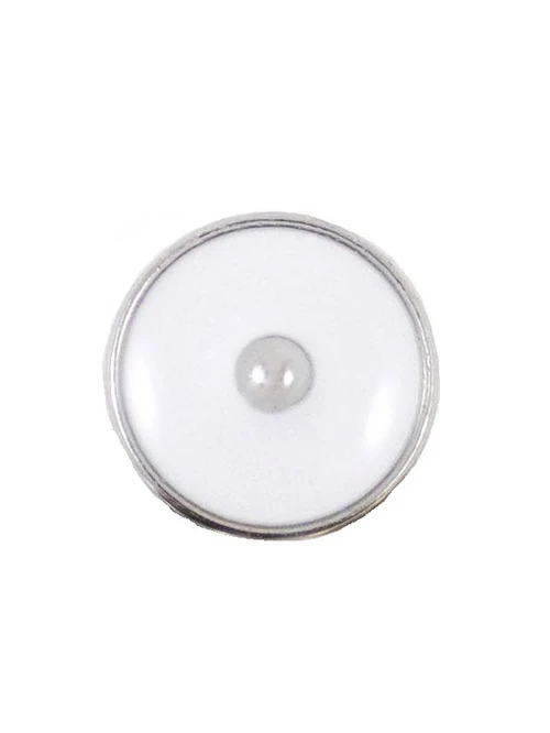 Пуговица пластик 11мм АК03 1шт серебро - фото 1